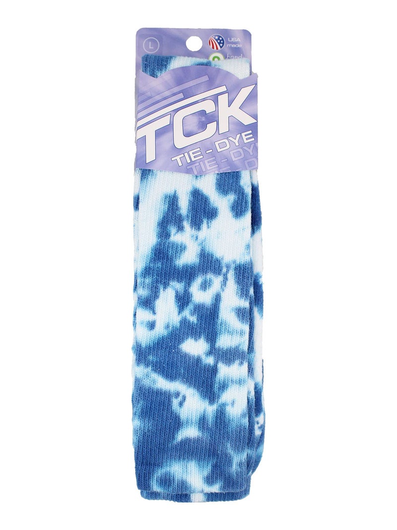 TCK Tie Dye Multisport Tube Socks (Royal/White, Small) - Image 3
